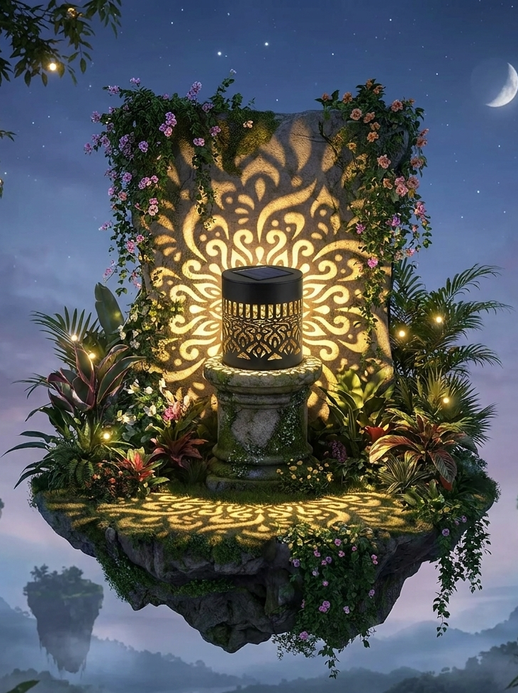 LumaGlow Mandala Solar Wall Light