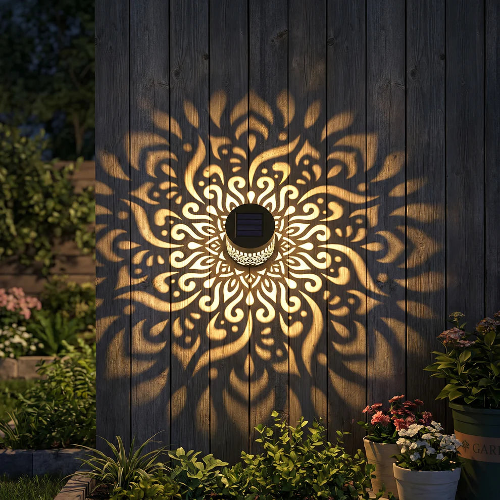 LumaGlow Mandala Solar Wall Light