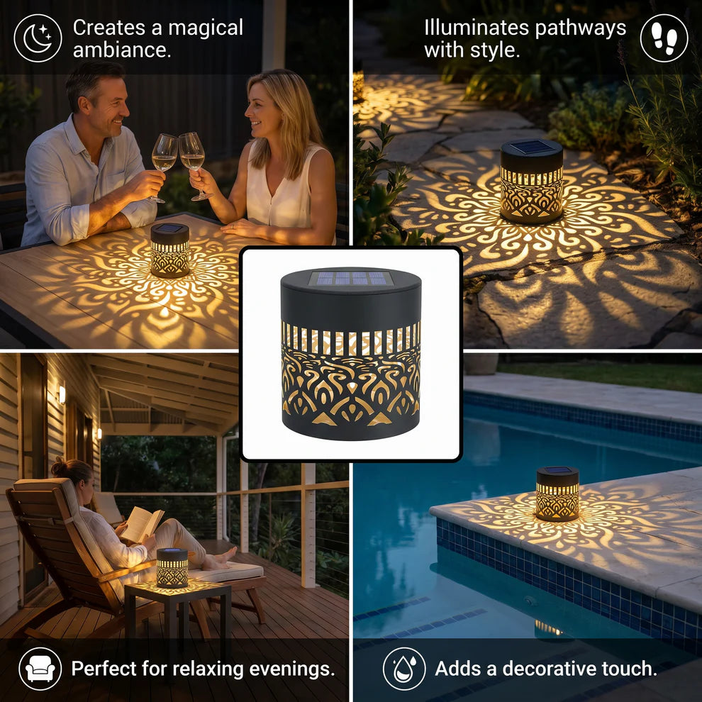 LumaGlow Mandala Solar Wall Light