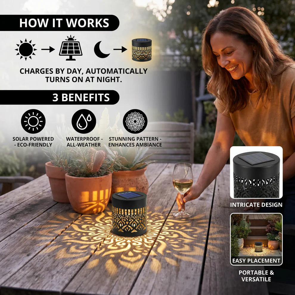 LumaGlow Mandala Solar Wall Light