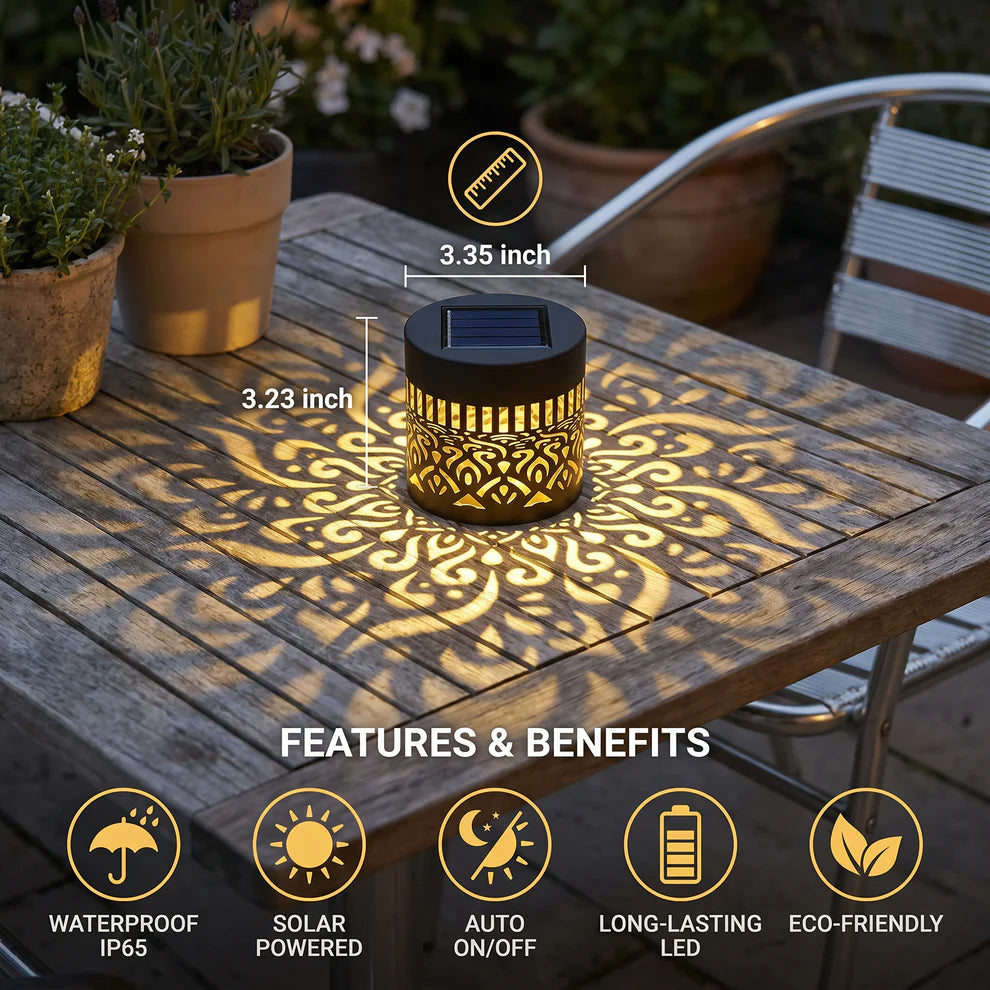 LumaGlow Mandala Solar Wall Light