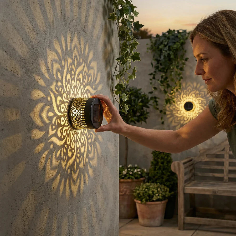 LumaGlow Mandala Solar Wall Light