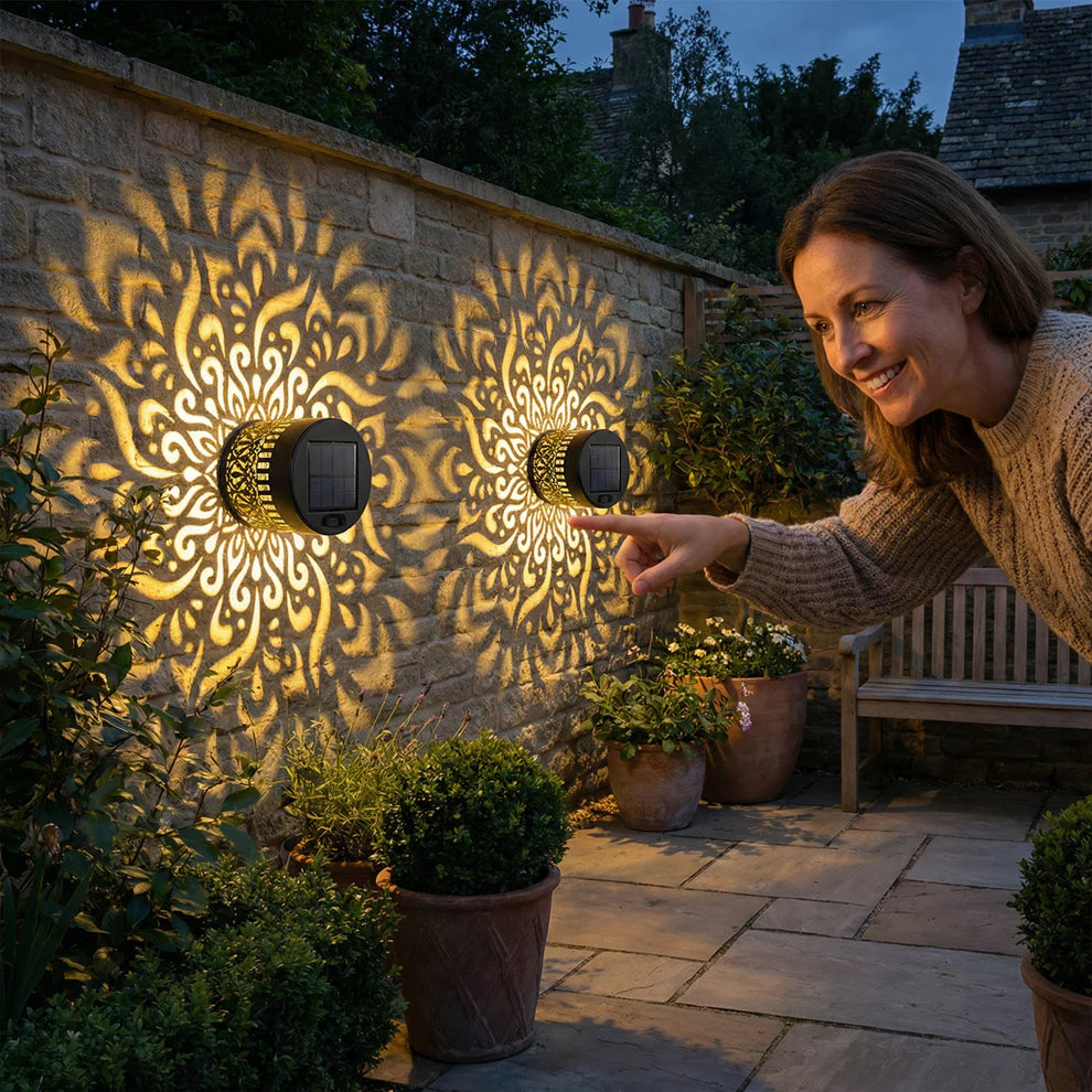 LumaGlow Mandala Solar Wall Light