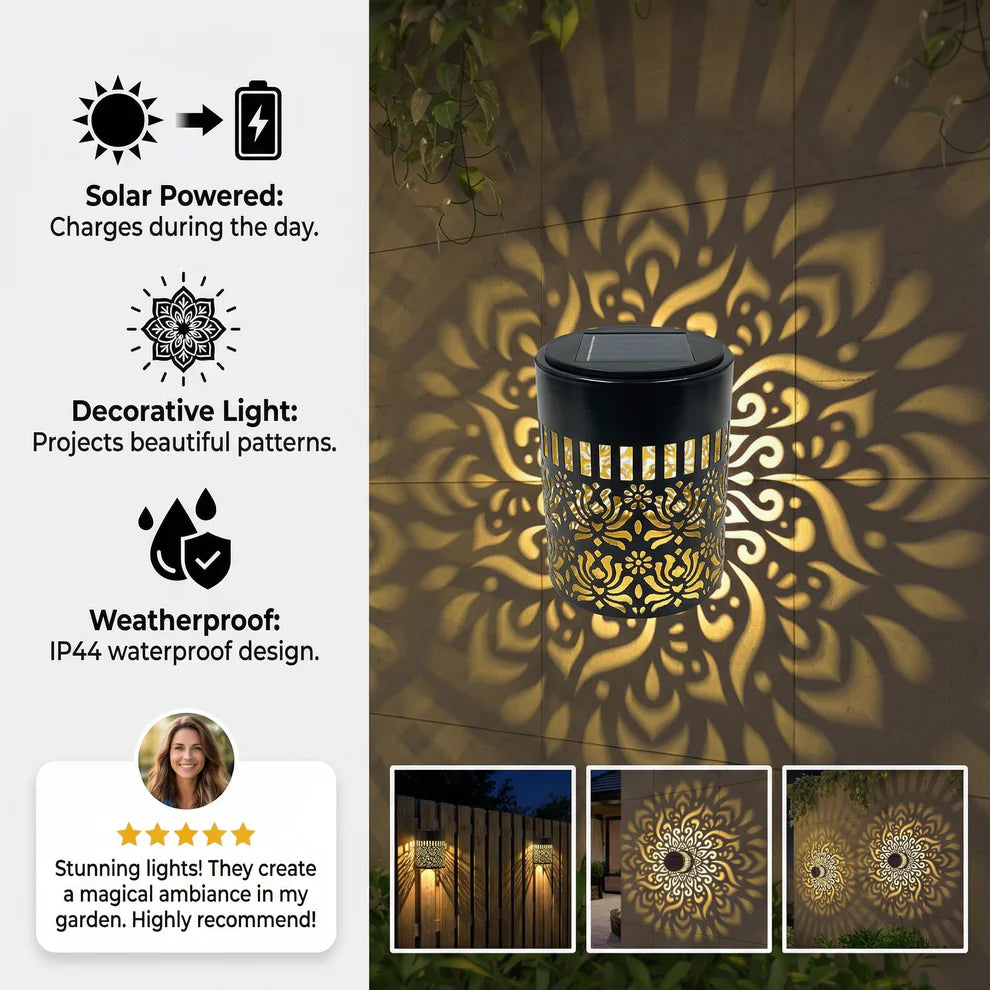 LumaGlow Mandala Solar Wall Light